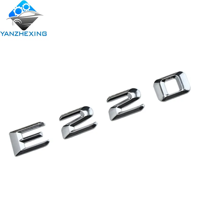 Chrome ABS Plastic Car Trunk Rear Letters Badge Emblem Decal Sticker for Mercedes Benz E Class E180 