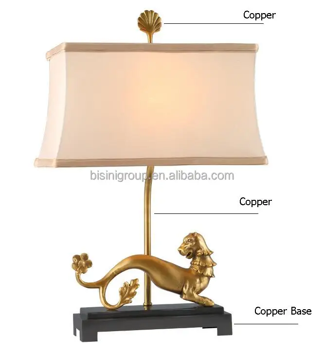 copper animal lamp