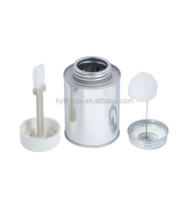 Round Empty Screw Top PVC Glue Tin Can Brush in Can Tin Containers - China  Glue Metal Can, PVC Tin Can