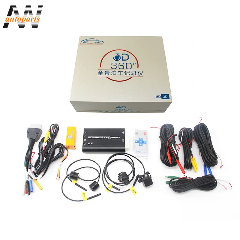 
AW 2019 новейшая HD 3D 360 система объемного вида для вождения с поддержкой системы панорамного обзора с птичьим видом 4 автомобильных камеры 1080P DVR G-Sensor 