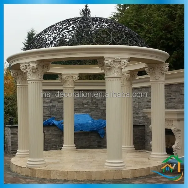 Outdoor Stone Pillar Gazebo - Buy 