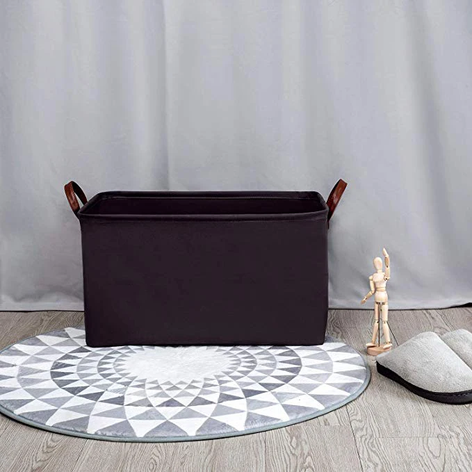 ICERZCZ Cesto Portaoggetti Extra Large In Corda 105L - Rettangolare 63,5x40,6x40,6 Cm Per Coperte, Giocattoli, Vestiti - Bianco E Marrone