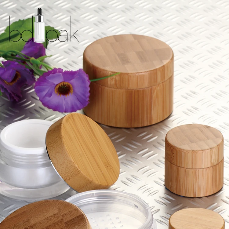 BDPAK Custom Empty Bamboo Cream Cosmetic Jar Container For Face Cream