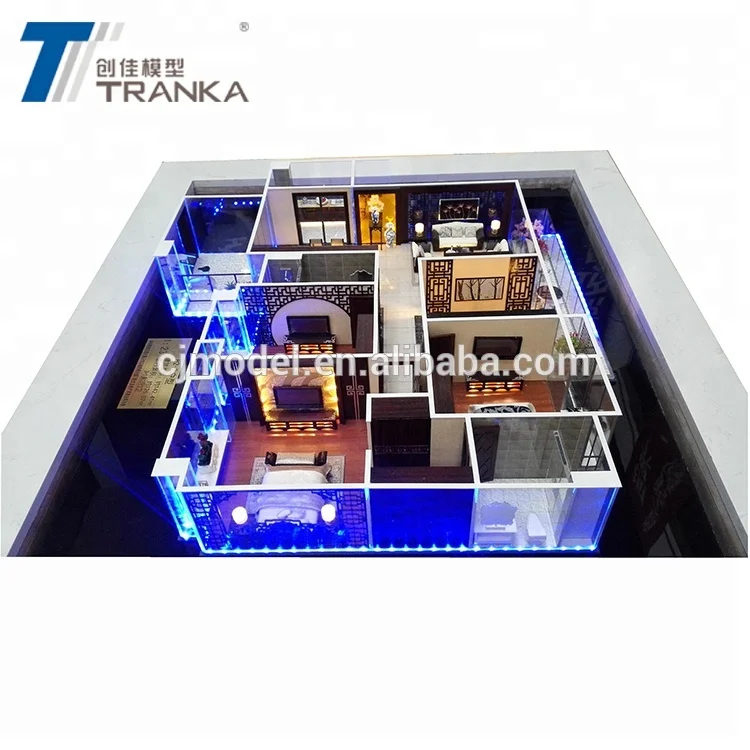 Architecture Plastic House Design Models, Interior Building Model