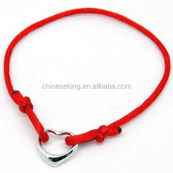 Silber Herz Charme Seide Kordel Armband Verstellbare Rote Schnur Armband Billige Freundschaft Armband Fur Die Forderung Buy Silber Herz Charme Seide Schnur Armband Einstellbare Red String Armband Gunstige Freundschaft Armband Fur Forderung Product