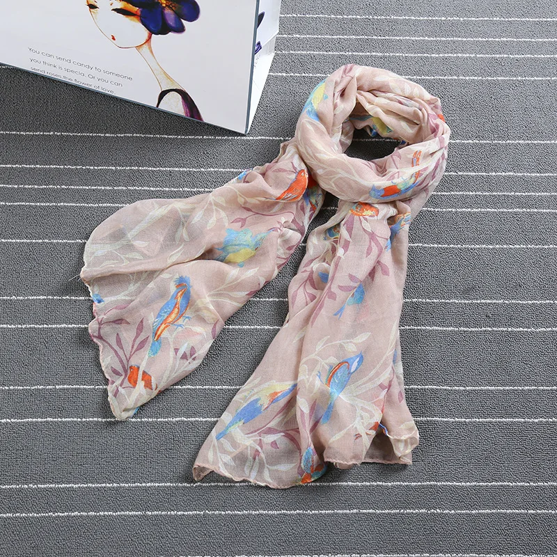 
Весенне-летний шарф из полиэстера с цифровой печатью 