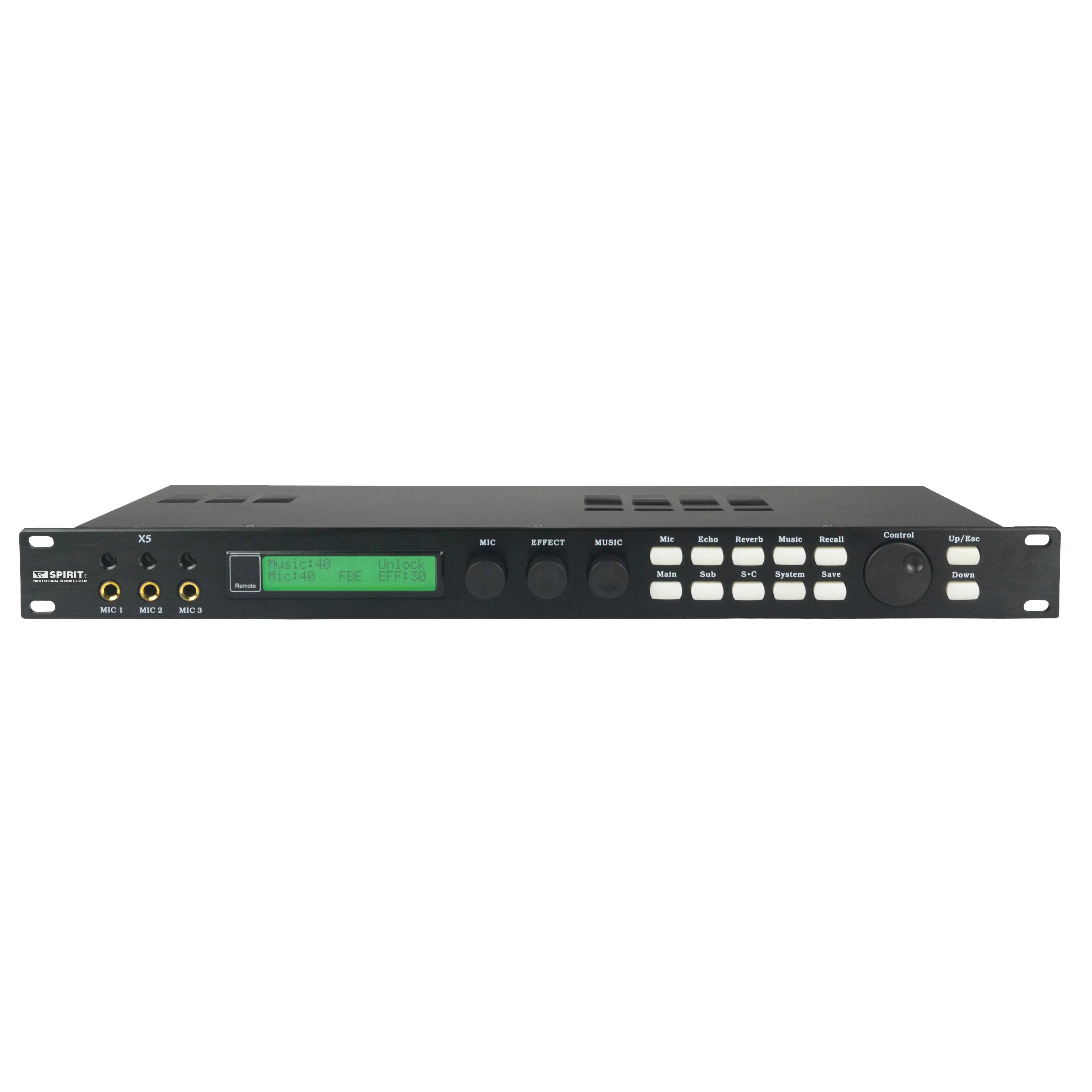 Karaoke Amplifier Mixer with Echo High Low Pass Filter 5 Band PEQ Main Output X5 Ktv Processor X5 Karaoke Audio Processing