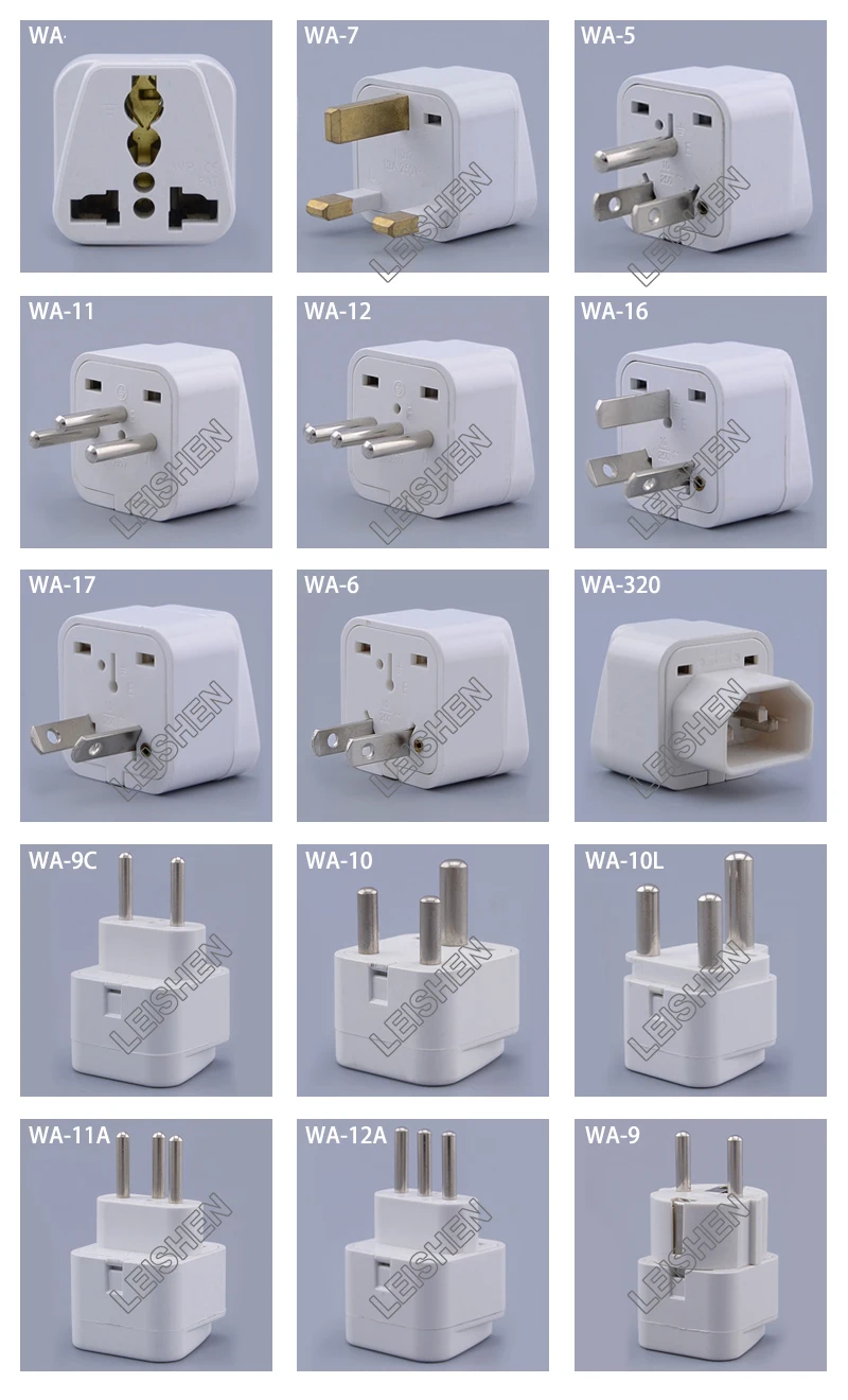 Leishen 250v/10a South Africa Travel Adapter Type M Travel Plug Adapter