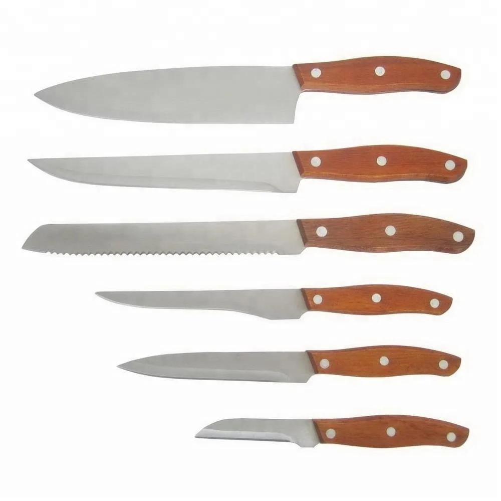 all purpose kitchen knife set with stainless steel blades and