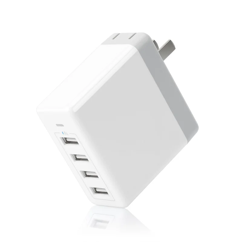 
OEM ODM manufacturer 22W 4.4A output multi port smart usb home charger with built in smart IC chip for mobile phone and tablet 