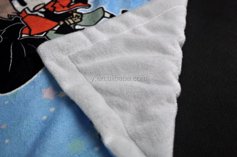 Custom Printed Double Side Anime Quilt Cover Microfiber Fabric Bed Blanket with Character and Cartoon Pattern