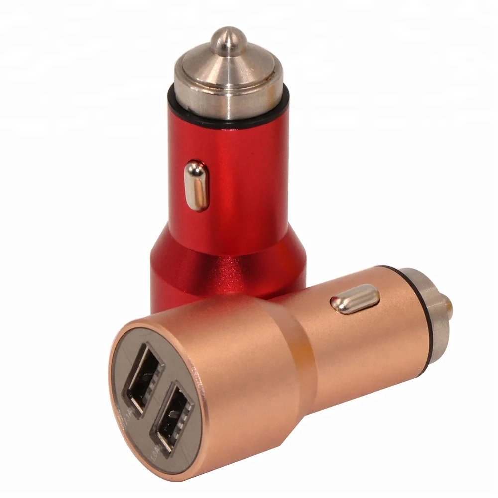 Christmas Gift Mobile Phone Metal 2 Port Dual USB Car Phone Charger For laptop car charger