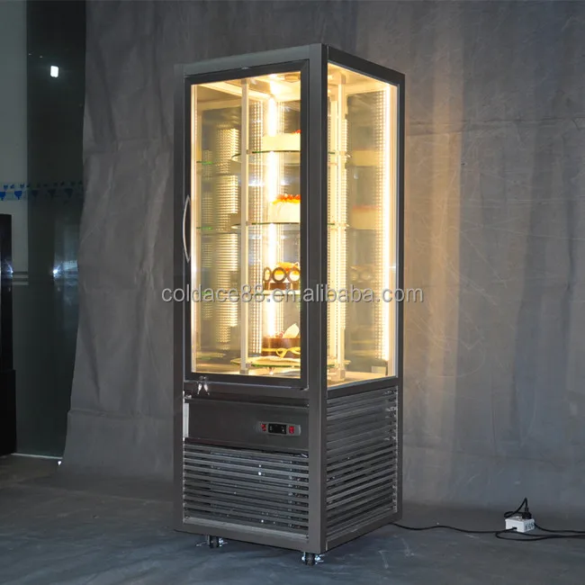 Upright Rotating Cake Display Cooler Refrigerator /Commical Bakery Showcase Cabinet