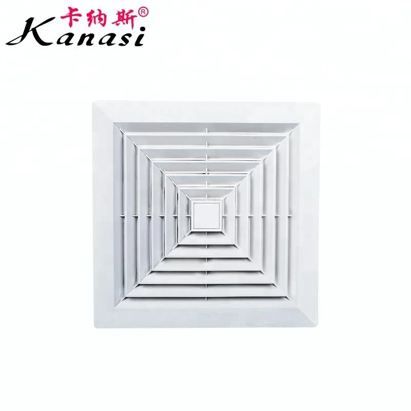 Kanasi 8 10 12 дюймов 500 1000 cfm квадратный офисный коммерческий настенный бесшумный подвесной потолочный вытяжной вентилятор для крыши