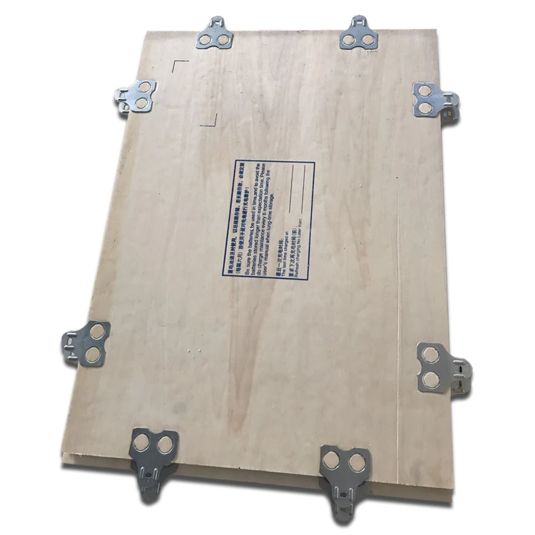 Foldable Custom Type S Folding Wooden Crate Box With Steel Strip