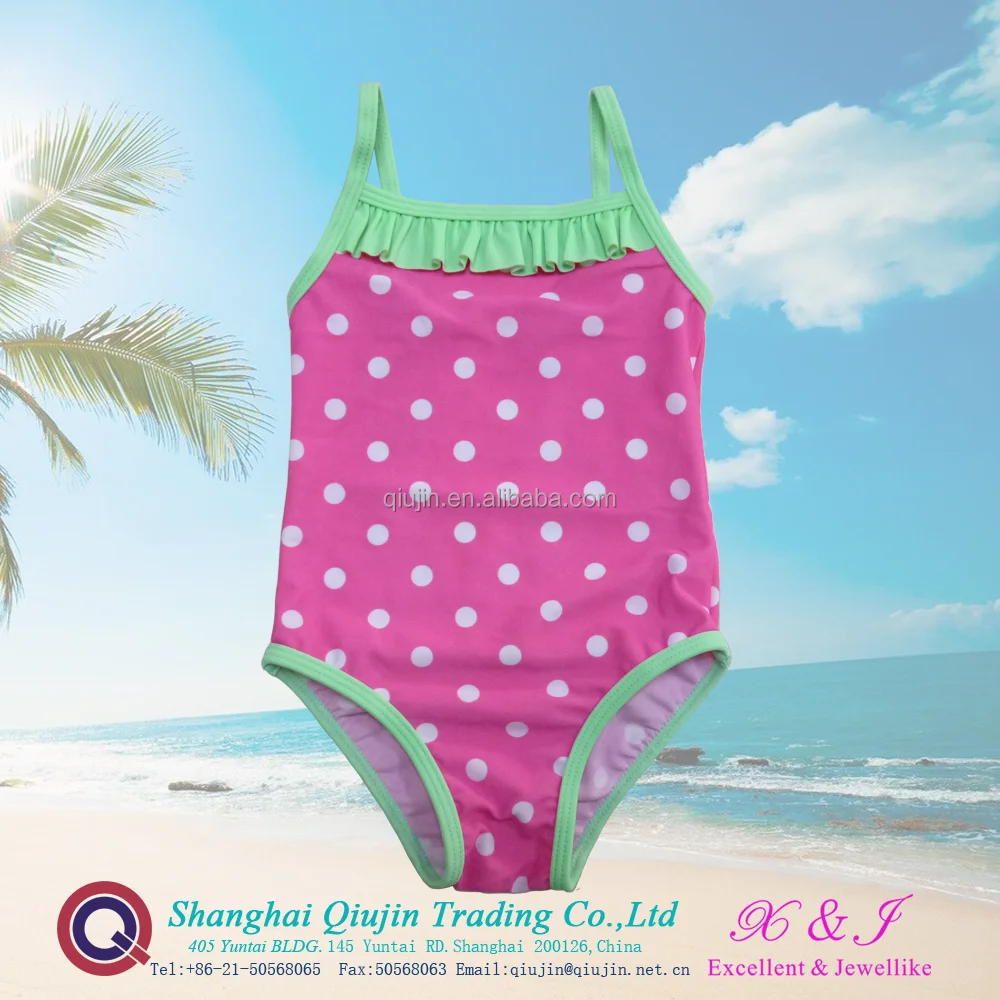 Baby Swimsuit dot with frills at front