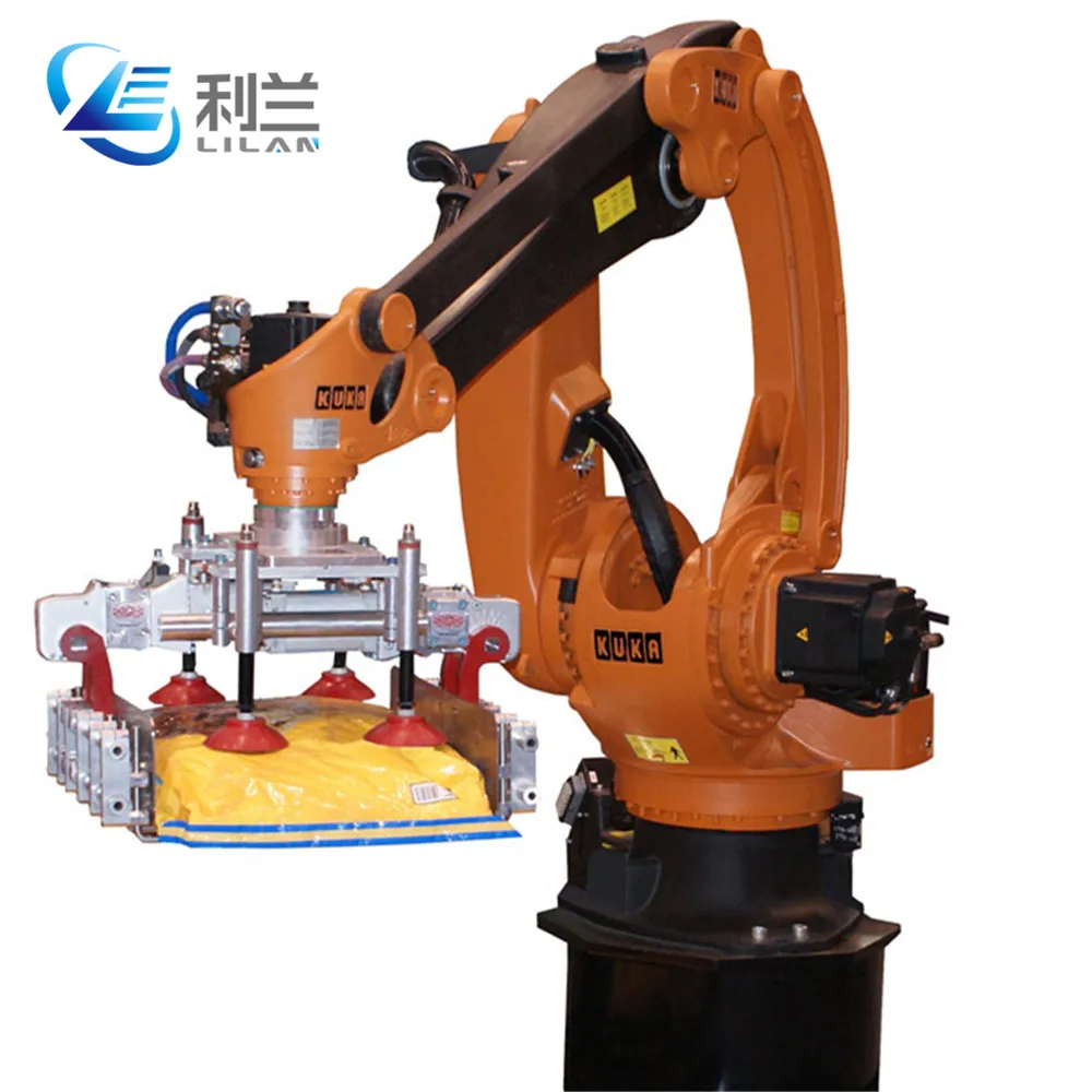 Full Automatic Robot Palletizer System for Cartons Bags Barrels Palletizing Machine
