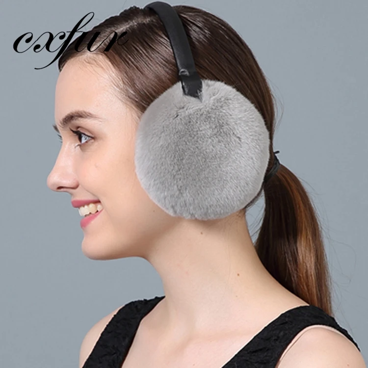 CX-A-56E высококачественные женские теплые наушники из натурального меха кролика