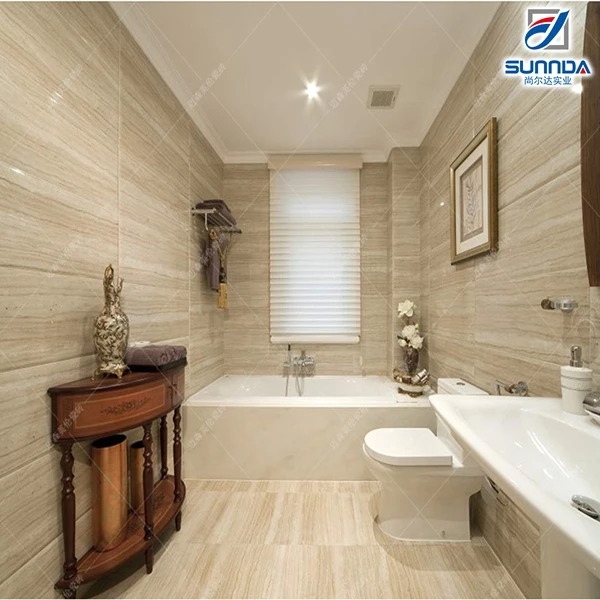 Travertine Stone Tile Mediterranean Style Matte Surface Ceramic Floor Tiles , Price Floor Ceramic Porcelain 60x60cm Tile