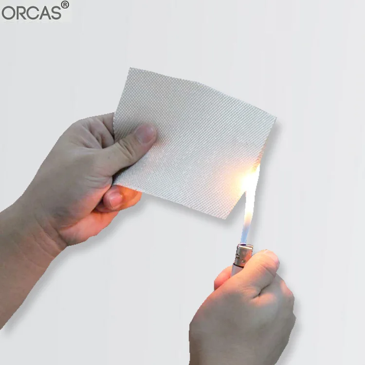 Non Asbestos Thermal Insulation Material High Silica Glass Fiber Cloth Price