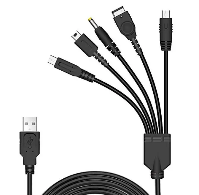5 合1 充电器usb 电缆多功能游戏充电电缆为nds Lite Wii U 新3ds Xl Ll 2ds Gba Sp Buy 游戏充电电缆 适用于nds Lite 的游戏充电电缆 适用于