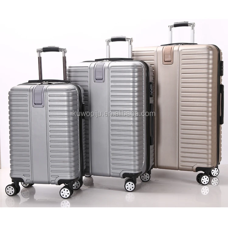 Golden Color 3 Pcs Set Luggage Pc Trolley Abs Hard Side Travel Bag Set Abs Trolley case