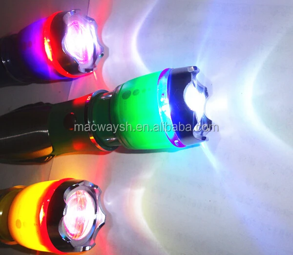 Multi Functional Camping Pocket LED Torch Zoom Multi Tool Stainless Knife Flashlight