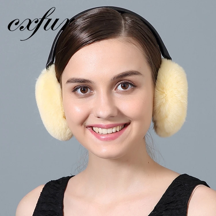 CX-A-56E высококачественные женские теплые наушники из натурального меха кролика