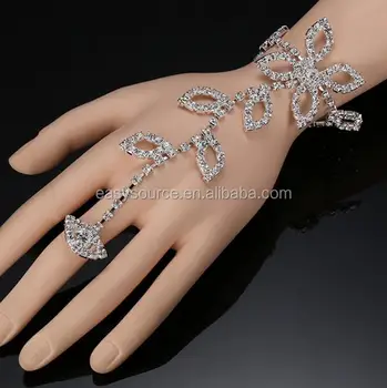 Heytea Sequin Finger Ring Bracelet Gold Hand Bracelet Chain Jewelry For  Women And Girls - - | Fruugo KR