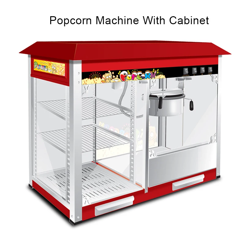 High quality popper popcorn machine electric popcorn maker snack making machine with warmer