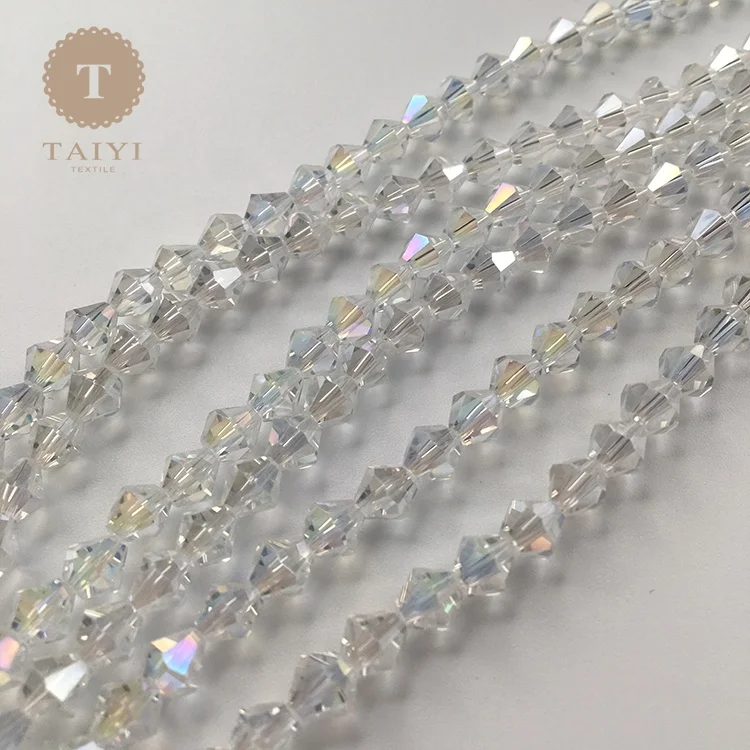 Factory Direct Crystal Sharp Bottom Gem Flower Shaped Glass Drill for Wedding Dress