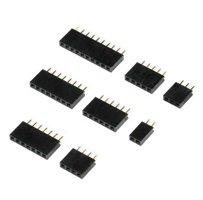 2.54mm Tek Sıra Pin Dişi Pin Header Soket 1*2 p 3 p 4 p 5 p 6 p 7