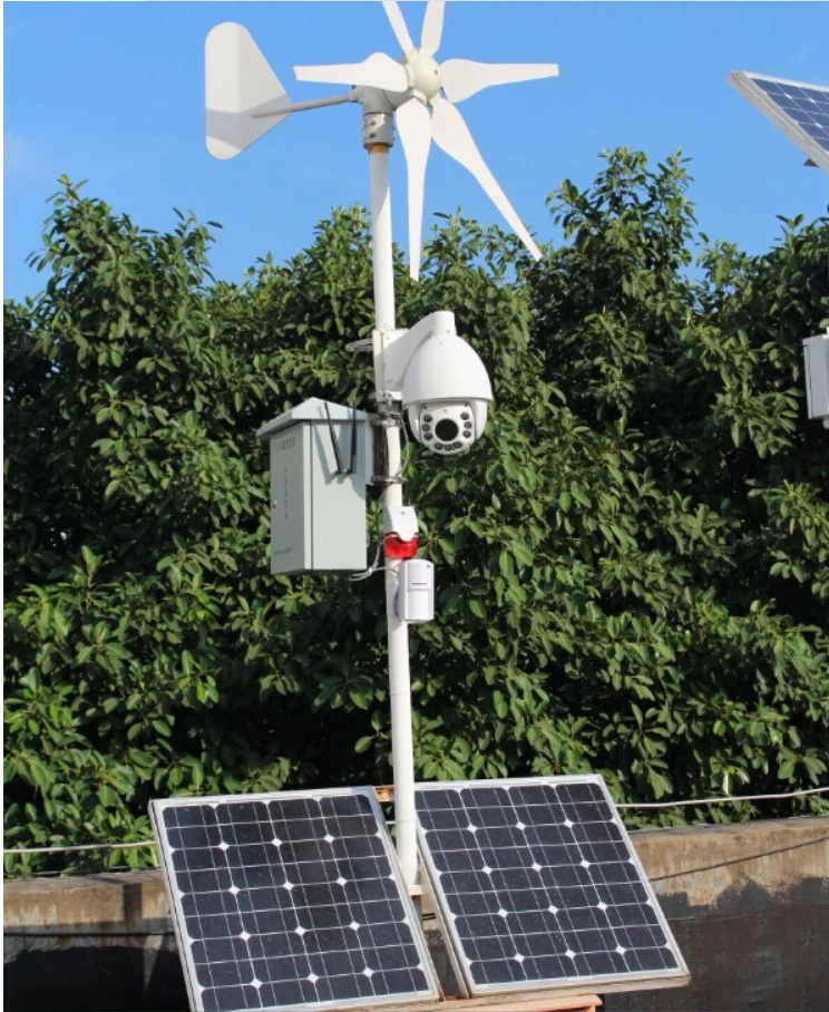 High quality 1000W wind turbine Waterproof Solar Wind Hybrid System 4G LTE 3G WCDMA Wireless security system