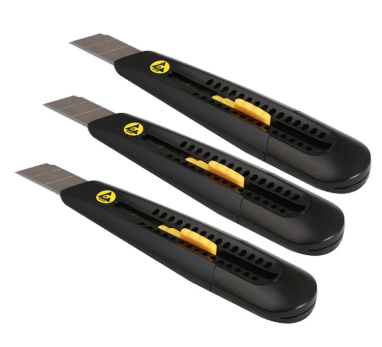 T07 Cleanroom Esd Office Knife/black Protection Safety Sharp Esd Knife ...