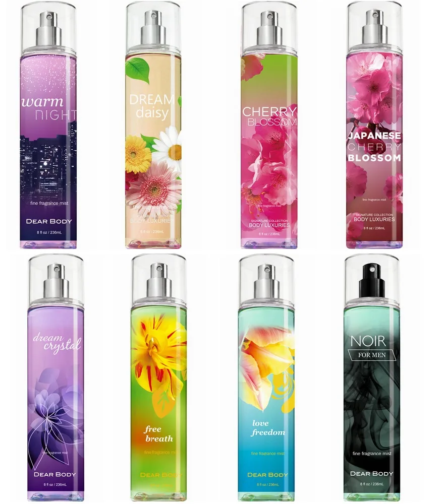 Hot Selling Dearbody Brand Floral Scent and Female Gender Wholesale Fine Fragrance Mist & Perfumes