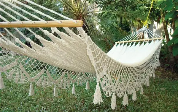 Crochet Hammock Fringed MacramÃ© Hammock Hammock With Macrame