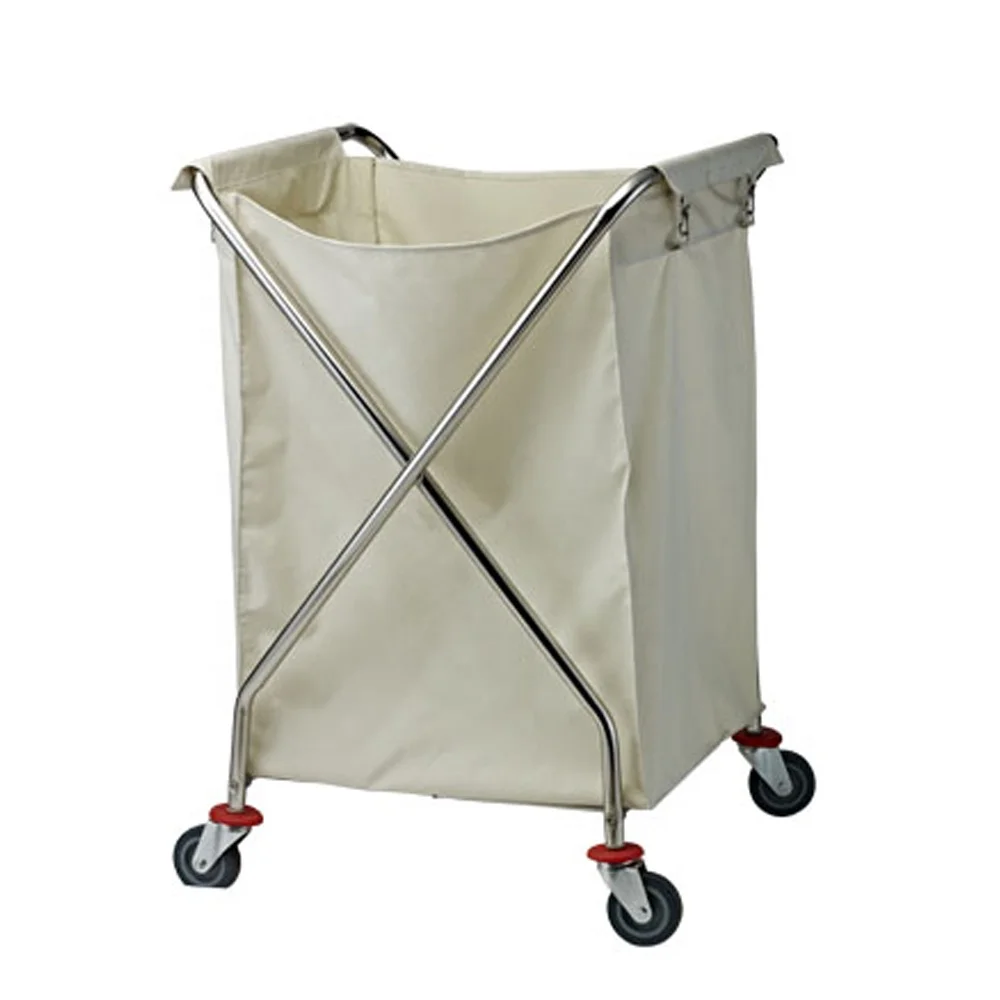 Round Room Service Housekeeping Linen Hand Carts for Hotel