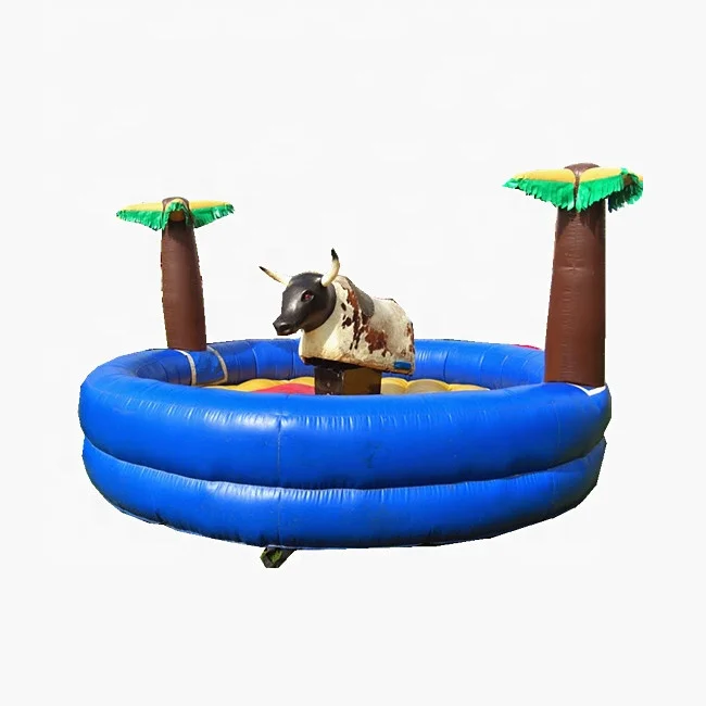 Factory Price Popular Inflatable Mechanical Animal Ride Mechanical Bull Ride Inflatable Mat Rodeo for Sale