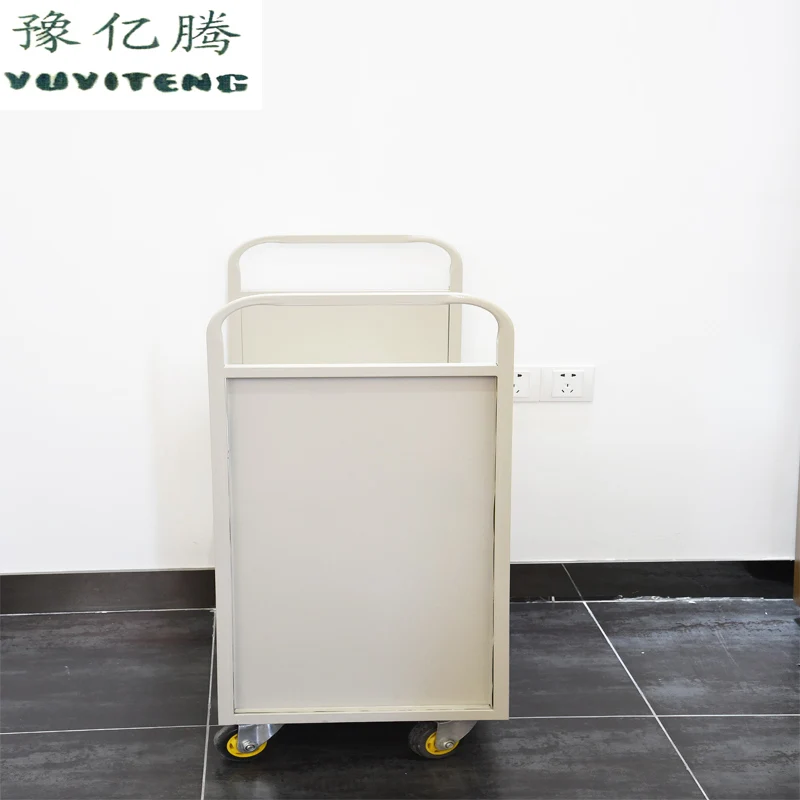 Hand Push Mobile Library Metal Book Trolley Book Cart