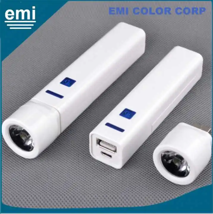 Portable 2600mAh Li Ion Battery 18650 LED Flashlight Mobile Power Bank for Mobile Devices