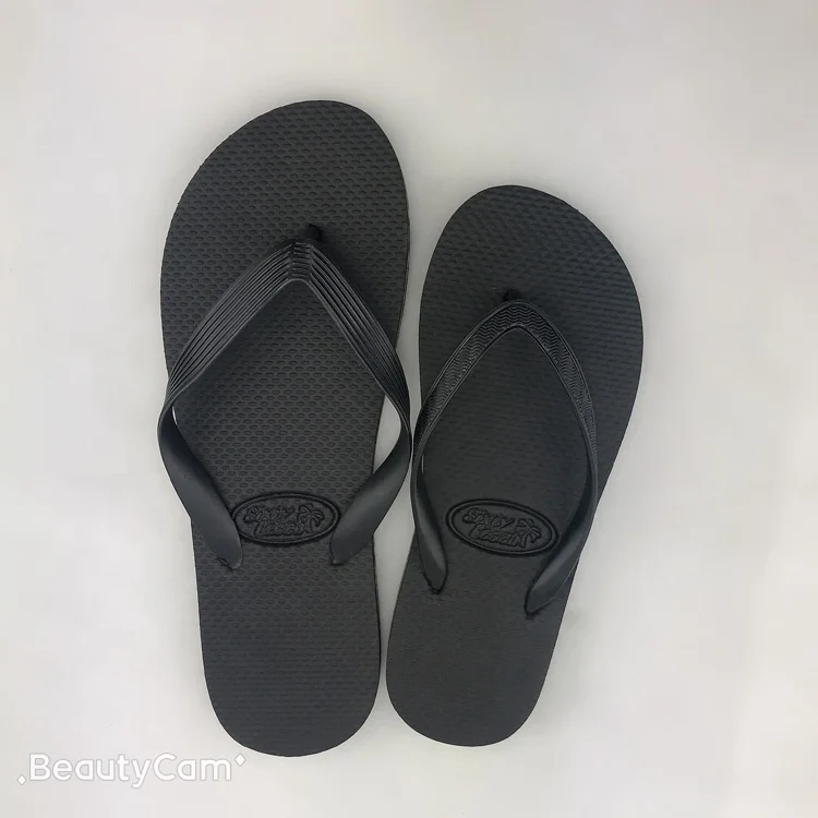 Лидер продаж низкая цена однотонные черные мужские шлепанцы на плоской подошве с принтом заказ оптовая продажа