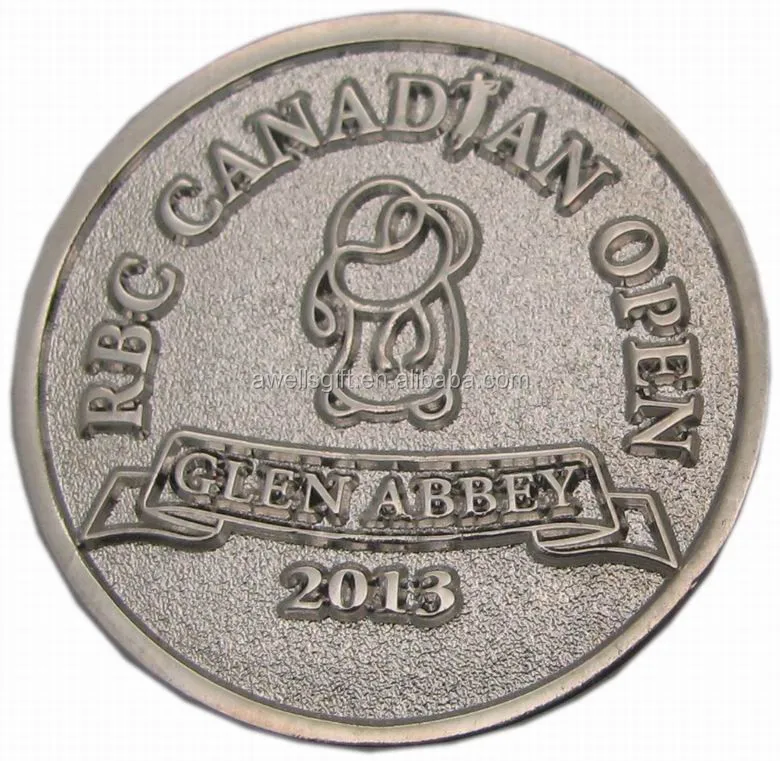 AWELLS minningarmynt fyrir golfviðburði, RBC Canadian Open, rótísk málmetalsskífa fyrir golfáhugafólk, safnmyndir og gjafir