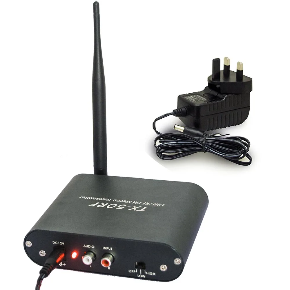 2-4 Channel Silent Disco Transmitter TX-50RF - UHF/RF, Wireless DJ