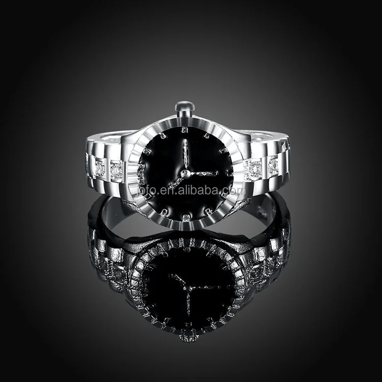 3YLR-001 Women Men Antique Watch Ring Clock Finger Ring Watch