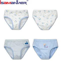 Оптовая продажа, детские трусики, короткие трусики с мультяшным принтом, нижнее белье для мальчиков
