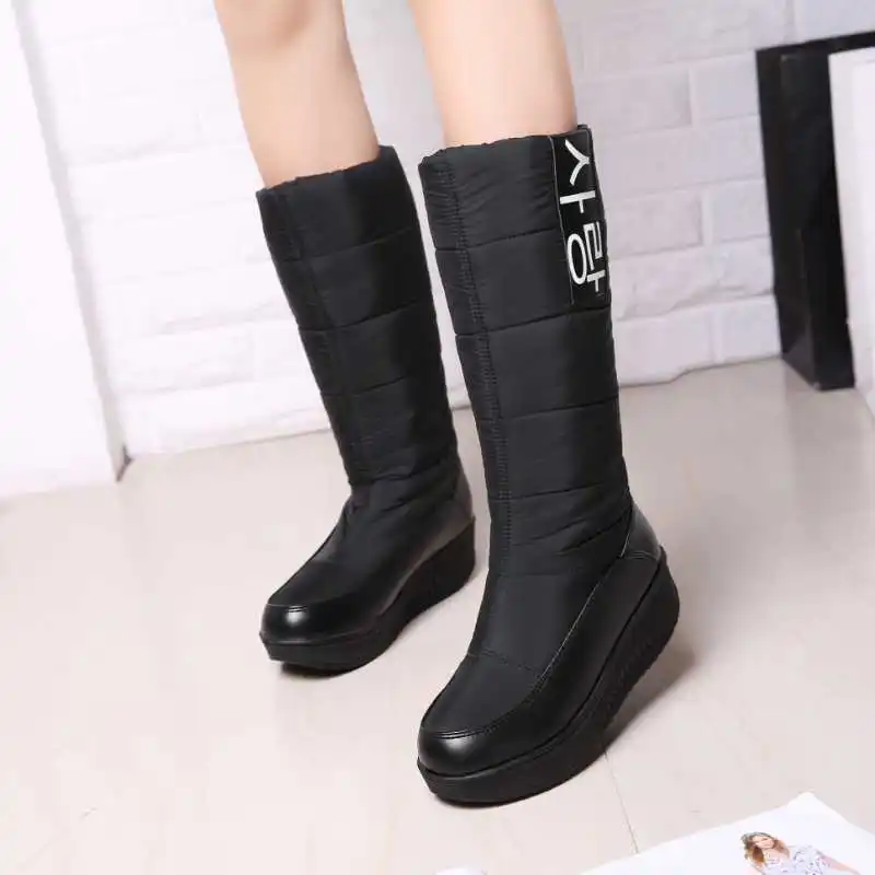 2016 New Women's Warm Fur Snow Boots Fashion Round Outdoor