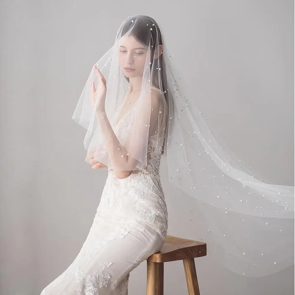 ivory lace veil