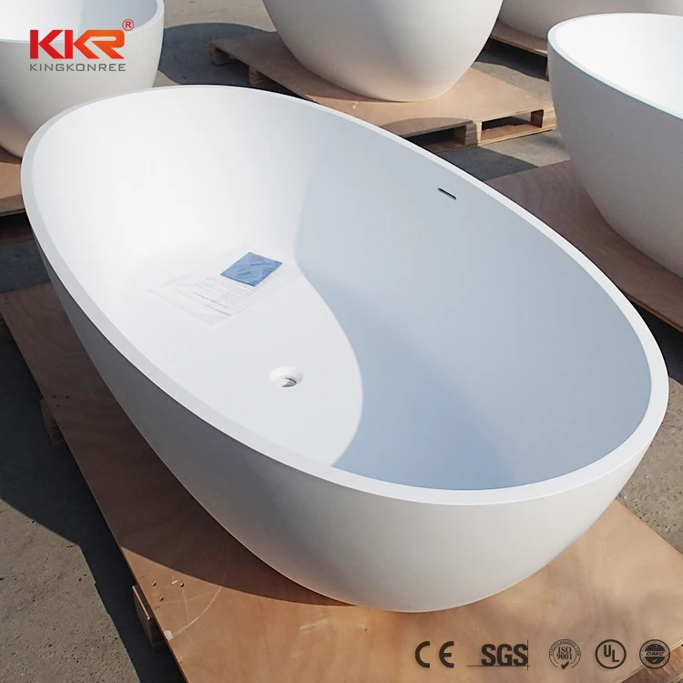 Kingkonree Wholesale Prices CUPC Artificial Stone Acrylic Freestanding Bath Tub Bathtub