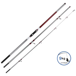 Surf Fishing 100-250g 3.9m-4.5m 3 sections Carbon Fishing Rod Surfcasting