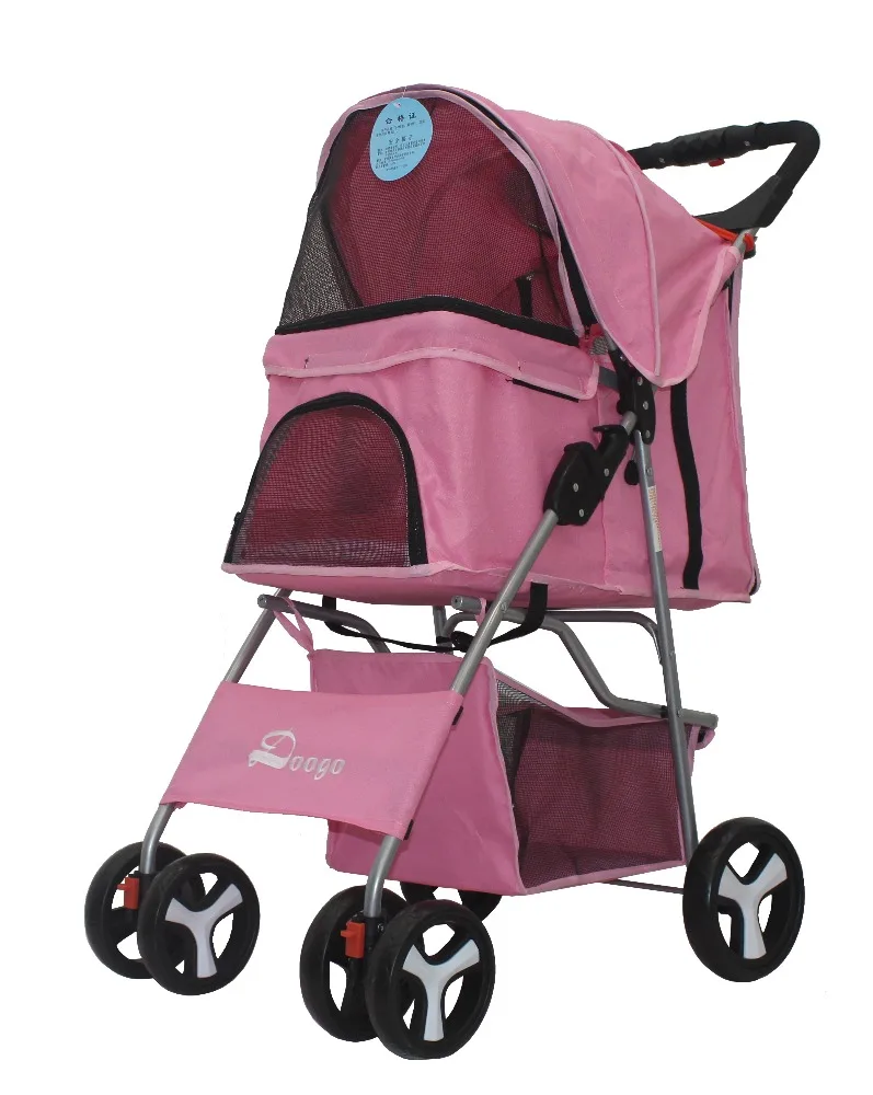 Travel Carrier Carriage Pet Stroller Pet Trolleys New Design 4 Wheel Easy Walk Folding Carton Package Dogs Pet Travel & Outdoors